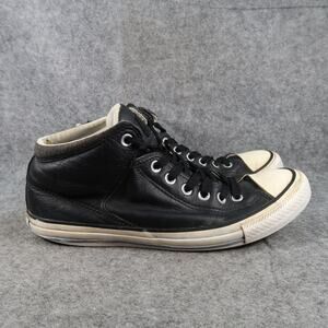 Converse Shoes Mens 8.5 Casual Sneaker Leather Mid Lace Up High Street All Star